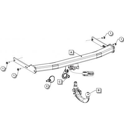 Фаркоп на Skoda Karoq 051-983