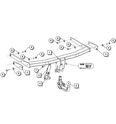 Фаркоп на Audi Q5 051-643