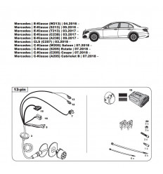 Штатная электрика к фаркопу на Mercedes-Benz C-class/CLS-class/E-class WYR234213R-T