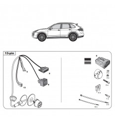 Штатная электрика к фаркопу на Porsche Cayenne WYR300313R-T