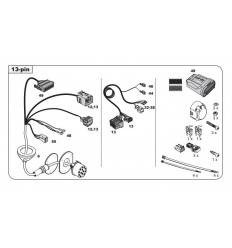 Штатная электрика к фаркопу на Audi A4/A5/E-Tron/Q5/Q7/Q8/Volkswagen Touareg WYR033513R-T