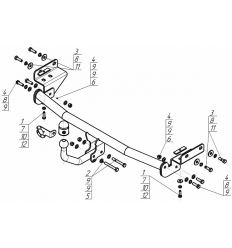 Фаркоп на Hyundai Solaris H104A