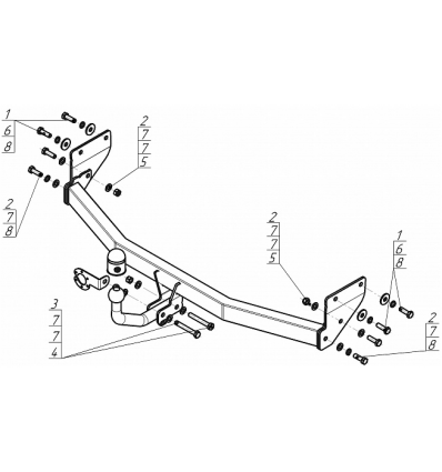 Фаркоп на Hyundai Solaris H105A