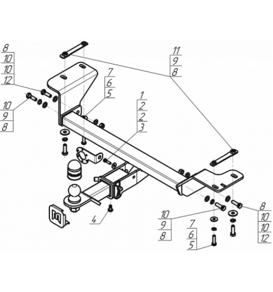 Фаркоп на JAC JS4 98302-E