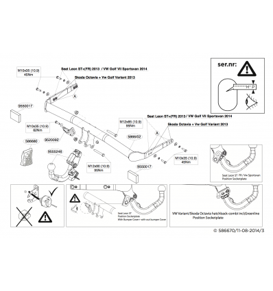 Фаркоп на Seat Leon 586600