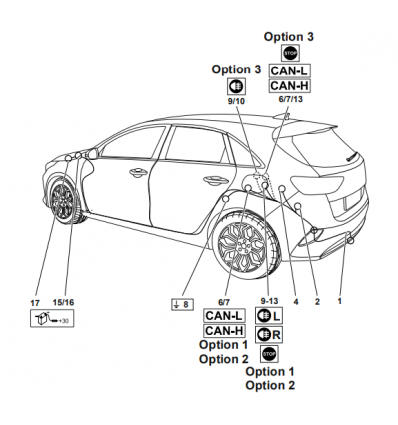 Штатная электрика к фаркопу на Kia Ceed/ProCeed/XCeed 345134300107