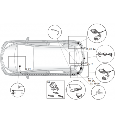 Штатная электрика к фаркопу на Toyota Auris/Corolla 12250538