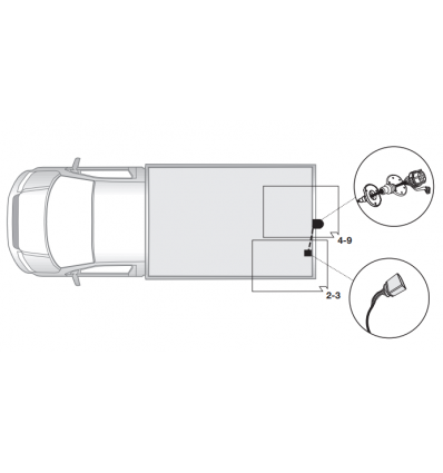 Штатная электрика к фаркопу на Volkswagen Transporter 12270556