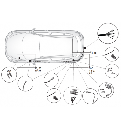 Штатная электрика к фаркопу на Renault Espace/Kadjar/Megane/Scenic 12180544