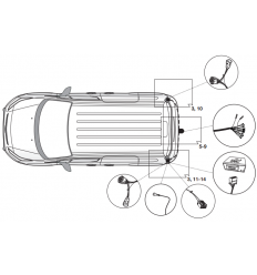 Штатная электрика к фаркопу на Ford Tourneo Courier/Transit Courier 21060549