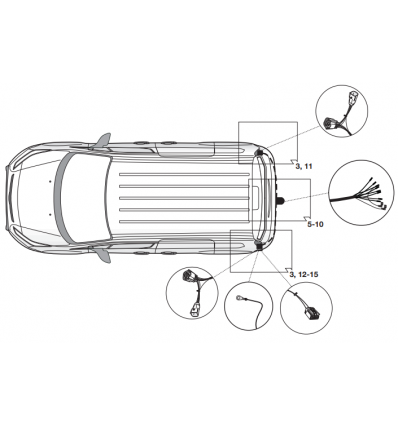 Штатная электрика к фаркопу на Ford Tourneo Courier/Transit Courier 16060549