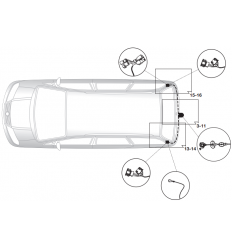 Штатная электрика к фаркопу на Ford Galaxy 12500005