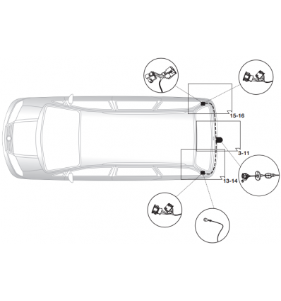 Штатная электрика к фаркопу на Seat Alhambra 12500005