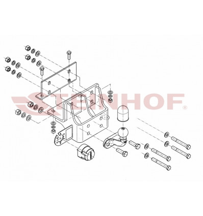 Фаркоп на Toyota Hilux T-148