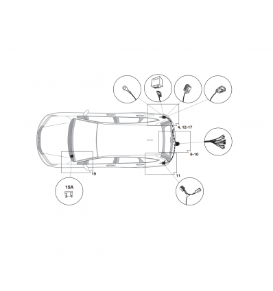 Штатная электрика к фаркопу на Renault Koleos 16180521