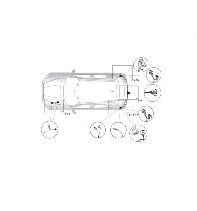 Штатная электрика к фаркопу на Hyundai ix35 12080521