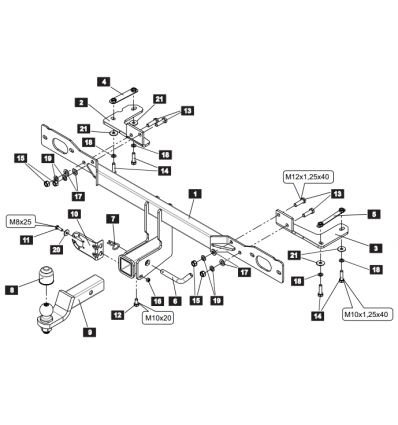 Фаркоп на Geely Atlas Pro 4827.32