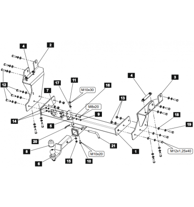 Фаркоп на Isuzu D-MAX 4555.32