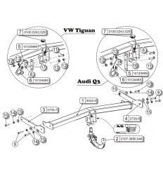 Фаркоп на Volkswagen Tiguan 050-323