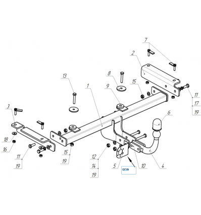 Фаркоп на Changan CS35Plus 9026-A