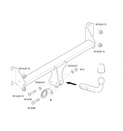 Фаркоп на BMW X4 303339600001