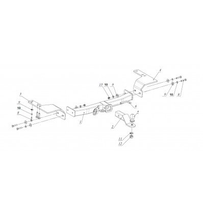 Фаркоп на Haval M6 FA 0240-E