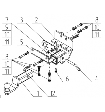 Фаркоп на Toyota Land Cruiser 300 TY52