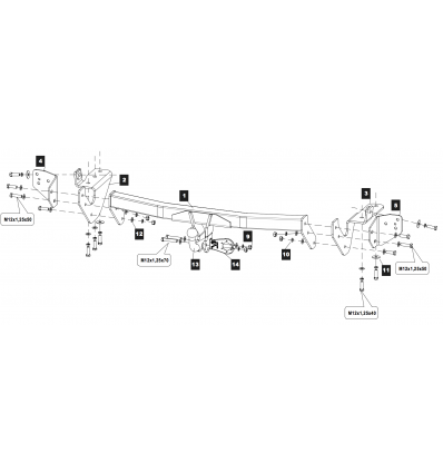 Фаркоп на Toyota RAV 4 24.2755.12