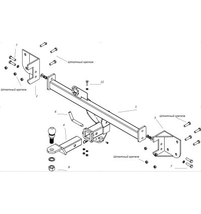 Фаркоп с системой антистук на Lynk Co FA 0999-E(A-K)