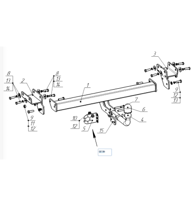 Фаркоп на Jaecoo J7 7632-A