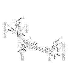 Фаркоп на Changan CS95 CG04