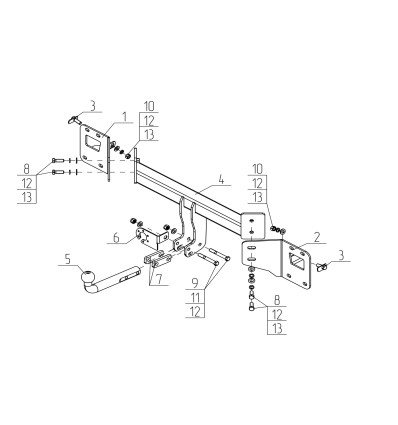 Фаркоп на Geely Atlas GL04