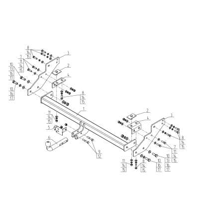 Фаркоп на Mitsubishi L200 MI31