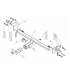 Фаркоп на Hyundai Tucson KI39B