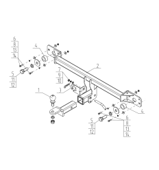 Фаркоп на Lada (ВАЗ) Vesta VAZ-72B