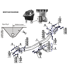 Фаркоп на Kia Carens K-057