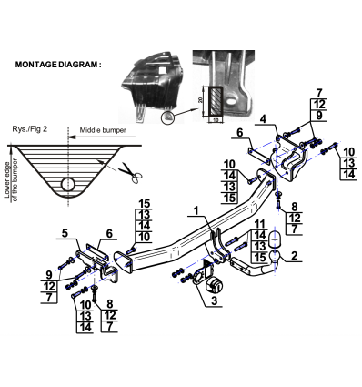 Фаркоп на Kia Carens K-057