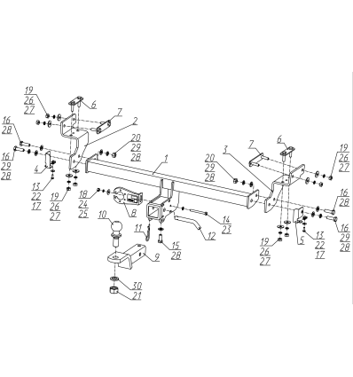 Фаркоп на Geely Cityray F.1918.002