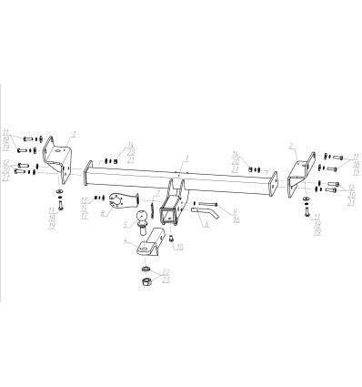 Фаркоп на Hyundai Tucson F.2314.002
