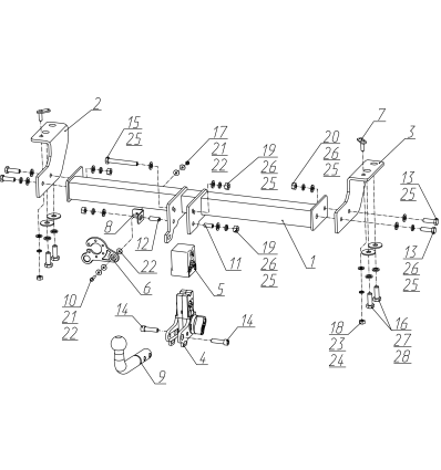 Фаркоп на Haval H3 F.9415.003
