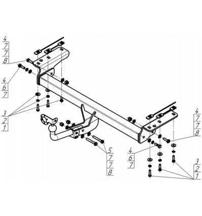 Фаркоп на Changan CS75PLUS 97209-A
