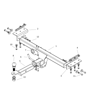 Фаркоп с системой антистук на Tenet T7 FA 0390-E(A-K)