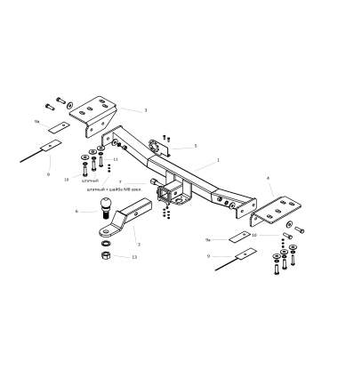 Фаркоп на Ford Explorer FA 0125-E
