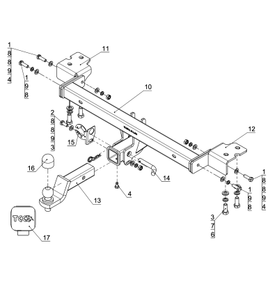 Фаркоп на Haval Dargo TCU00484