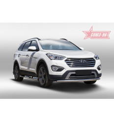 Защита переднего бампера труба на Hyundai Grand Santa Fe HGSF.48.1802