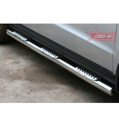 Пороги труба на Hyundai Santa Fe HYSF.84.1152