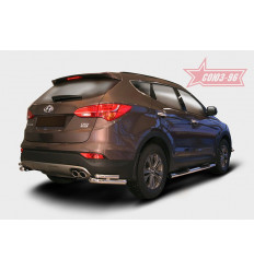 Защита задняя "уголки" на Hyundai Santa Fe HYSF.76.1628
