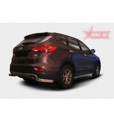 Защита задняя "уголки" на Hyundai Santa Fe HYSF.76.1629