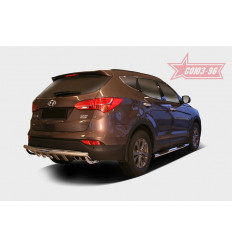 Защита задняя "ступень" на Hyundai Santa Fe HYSF.79.1630