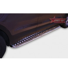 Пороги с листом на Hyundai Santa Fe HYSF.82.1621